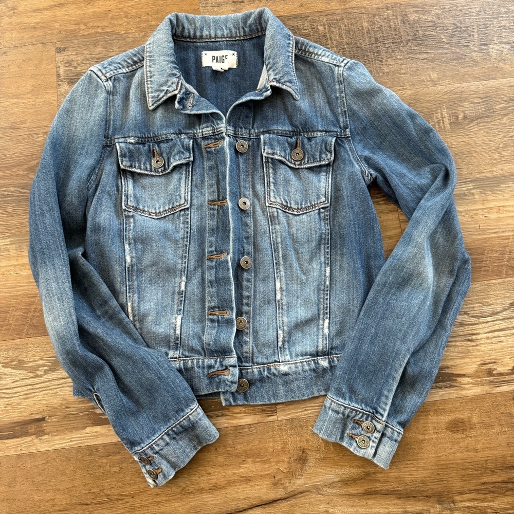 Paige denim jean country western jacket XS